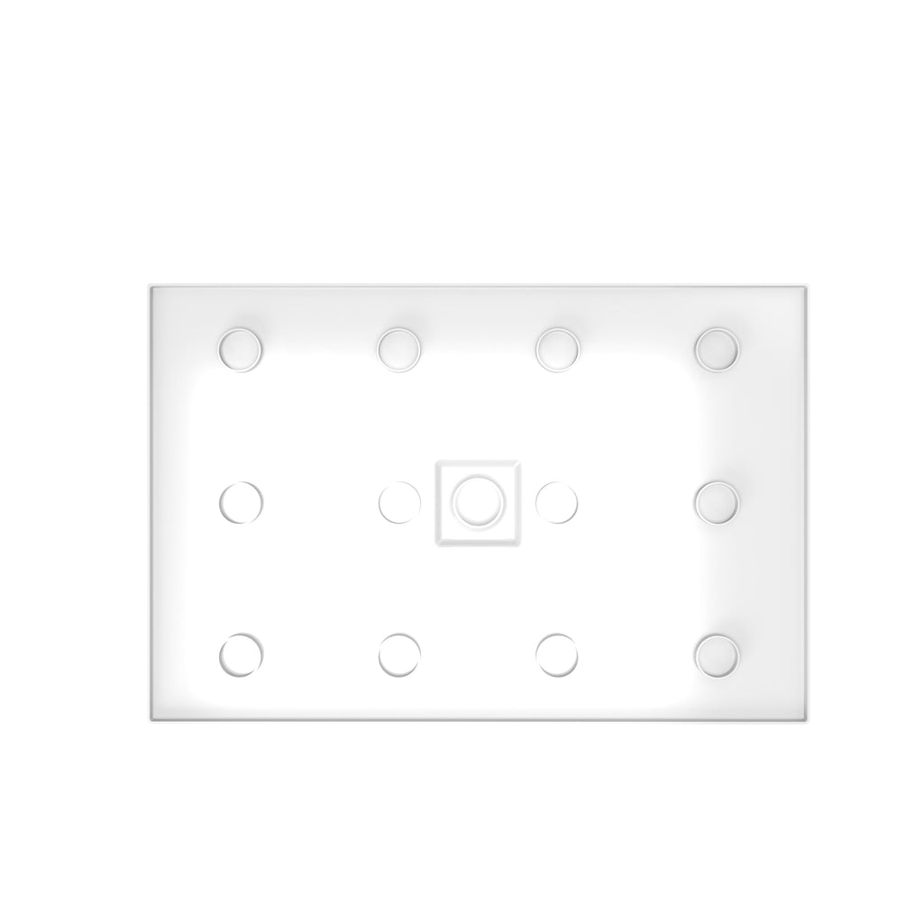 Gloss White Acrylic Shower Base 32" x 48" Center Drain