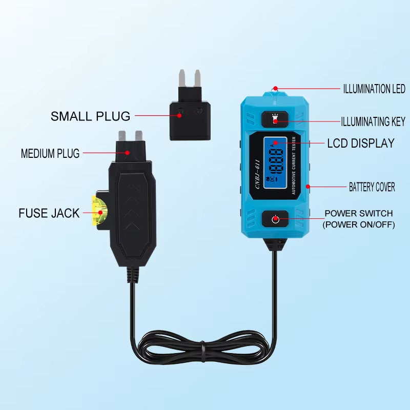 Automotive LED Car Blade Fuse Tester for Current Check CNBJ-611