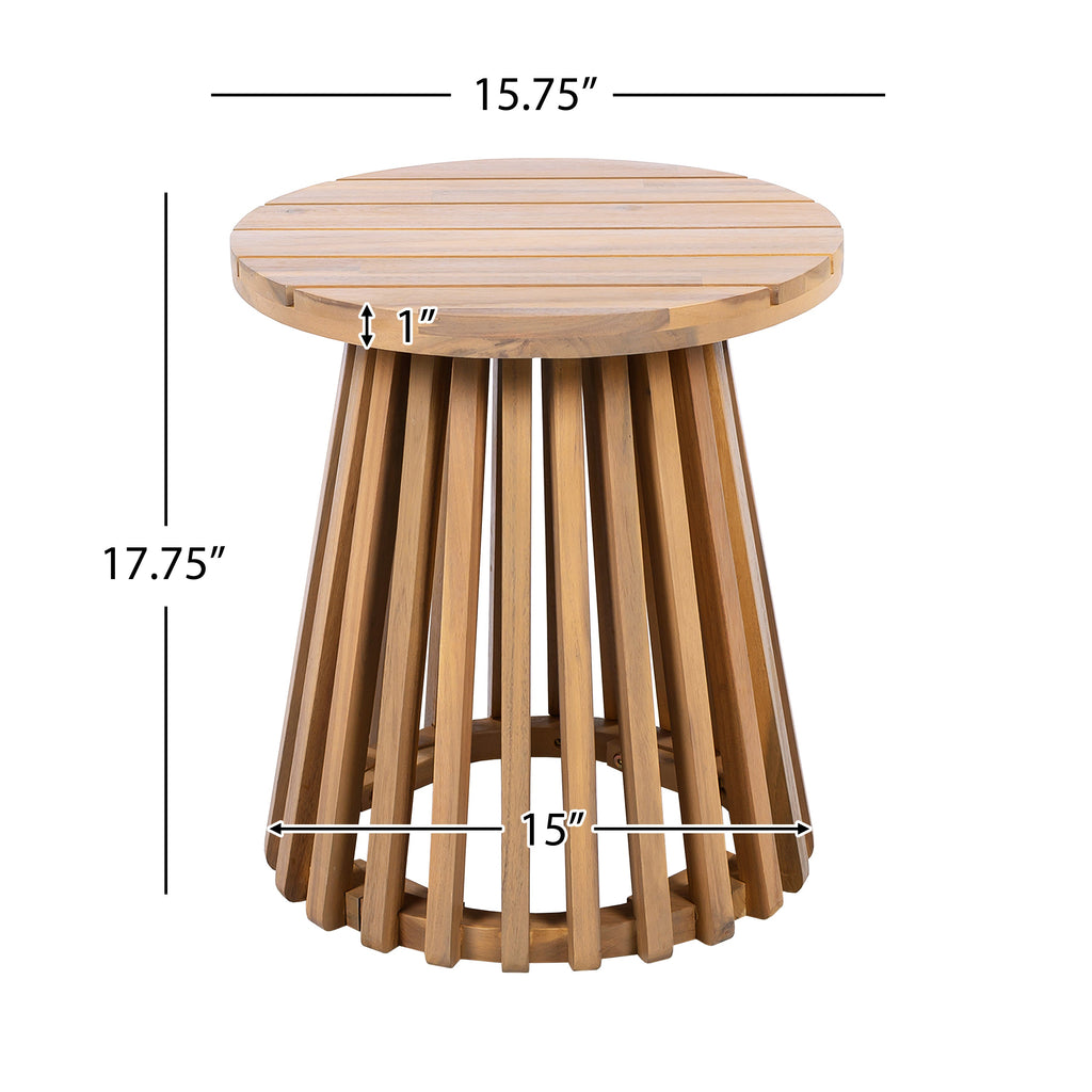 3 Piece Outdoor Conversation Set Acacia Wood Teak