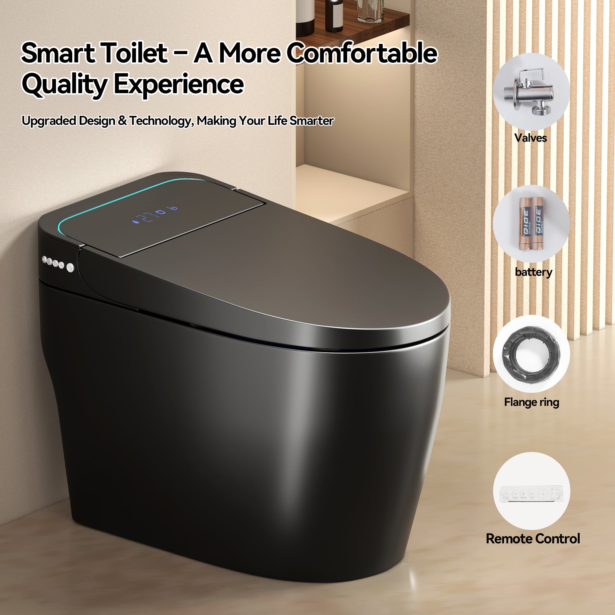 Unique Smart Toile,  One Piece Toilet with Bidet Built In,Intelligent Toilet ...
