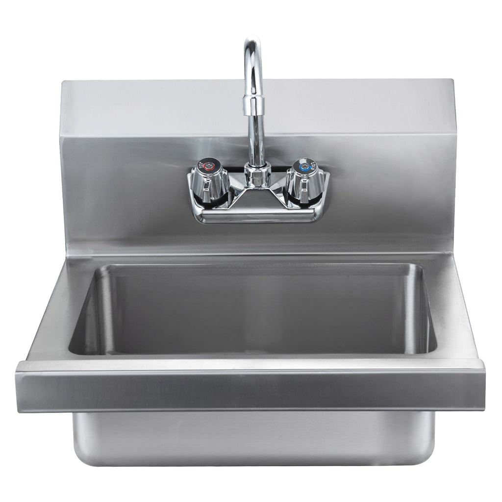 Stainless Steel Wall Mount Hand Sink 17 x 12.8