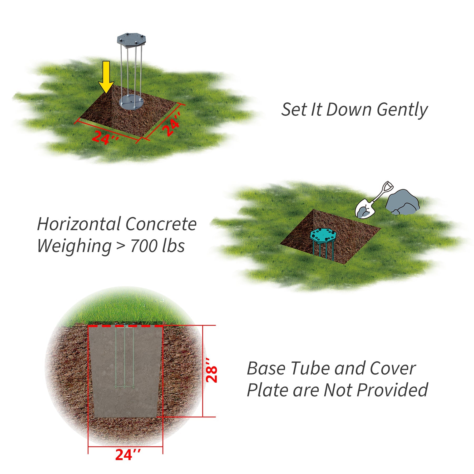 Heavy-Duty Steel Patio Umbrella Base 700 lbs Capacity