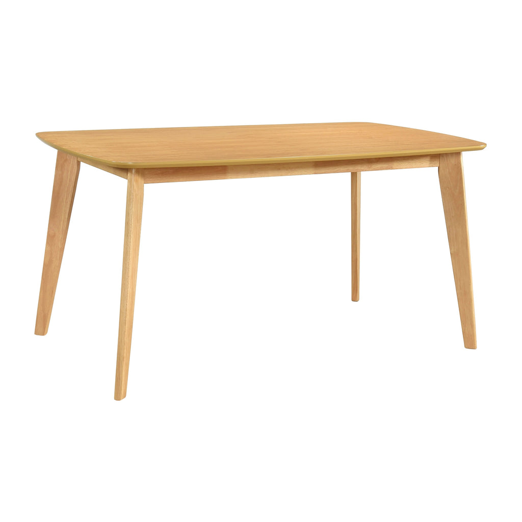 Natural Oak Finish Wooden Dining Table