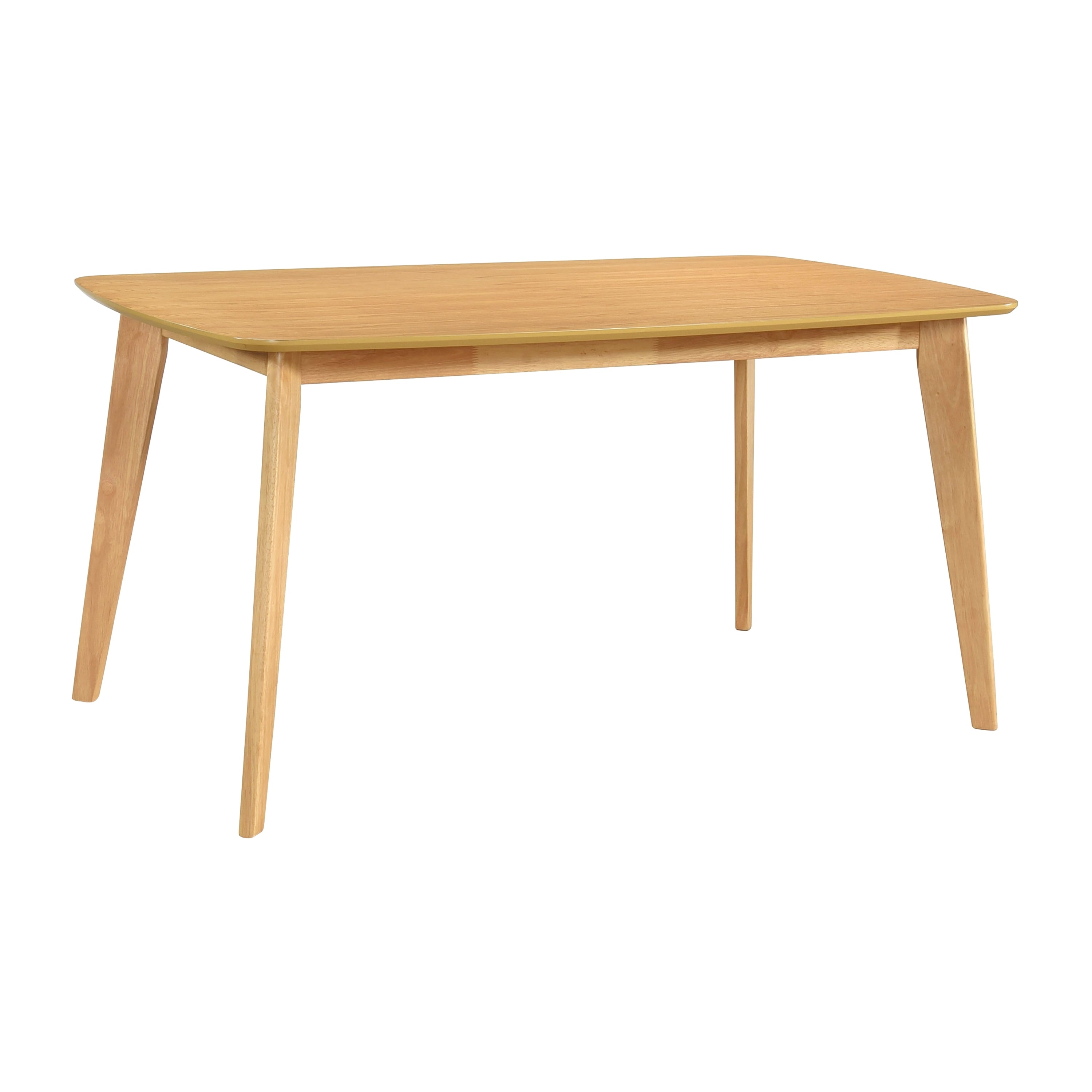 Natural Oak Finish Wooden Dining Table
