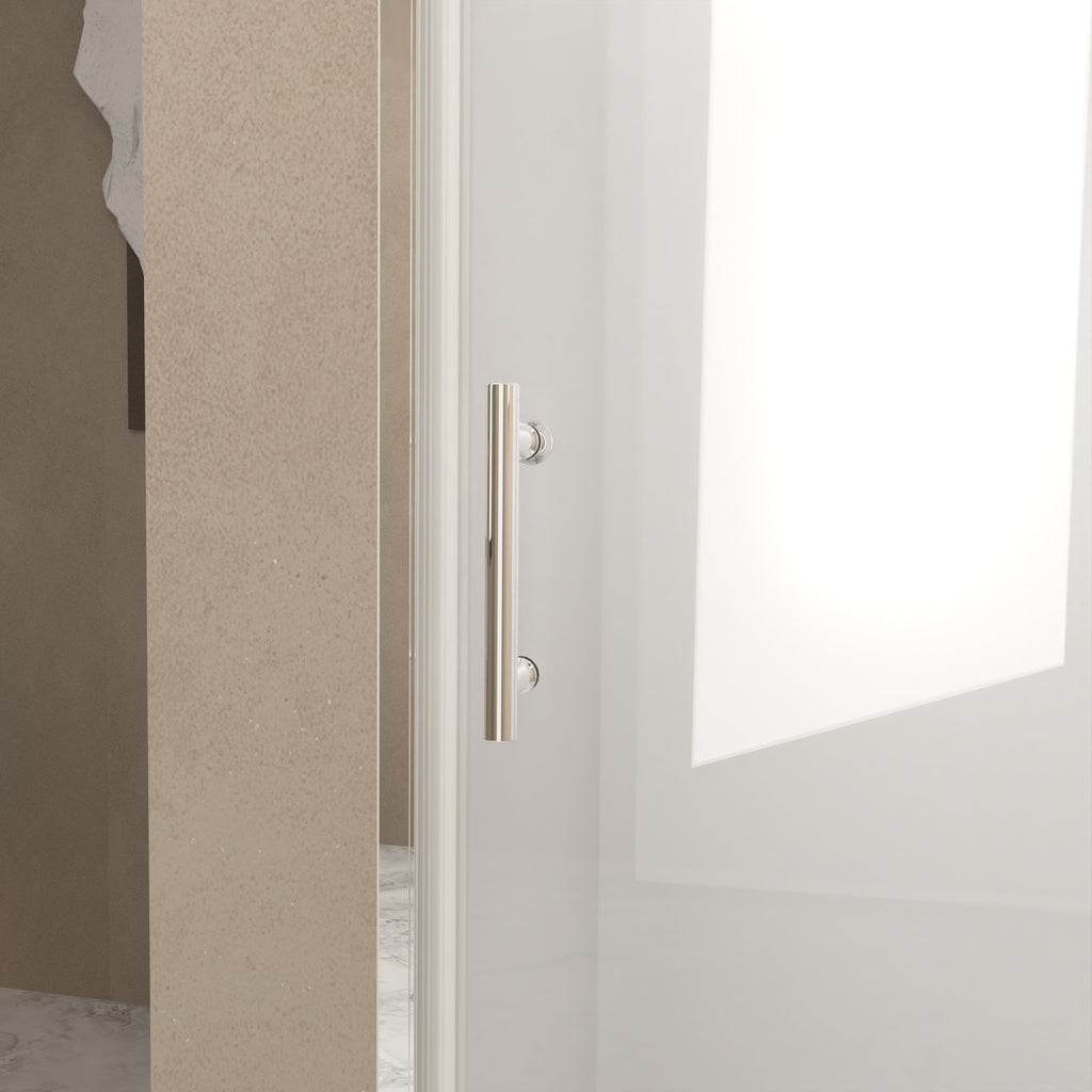 29-28" x 72" Bifold Shower Door Tempered Glass Chrome Frame