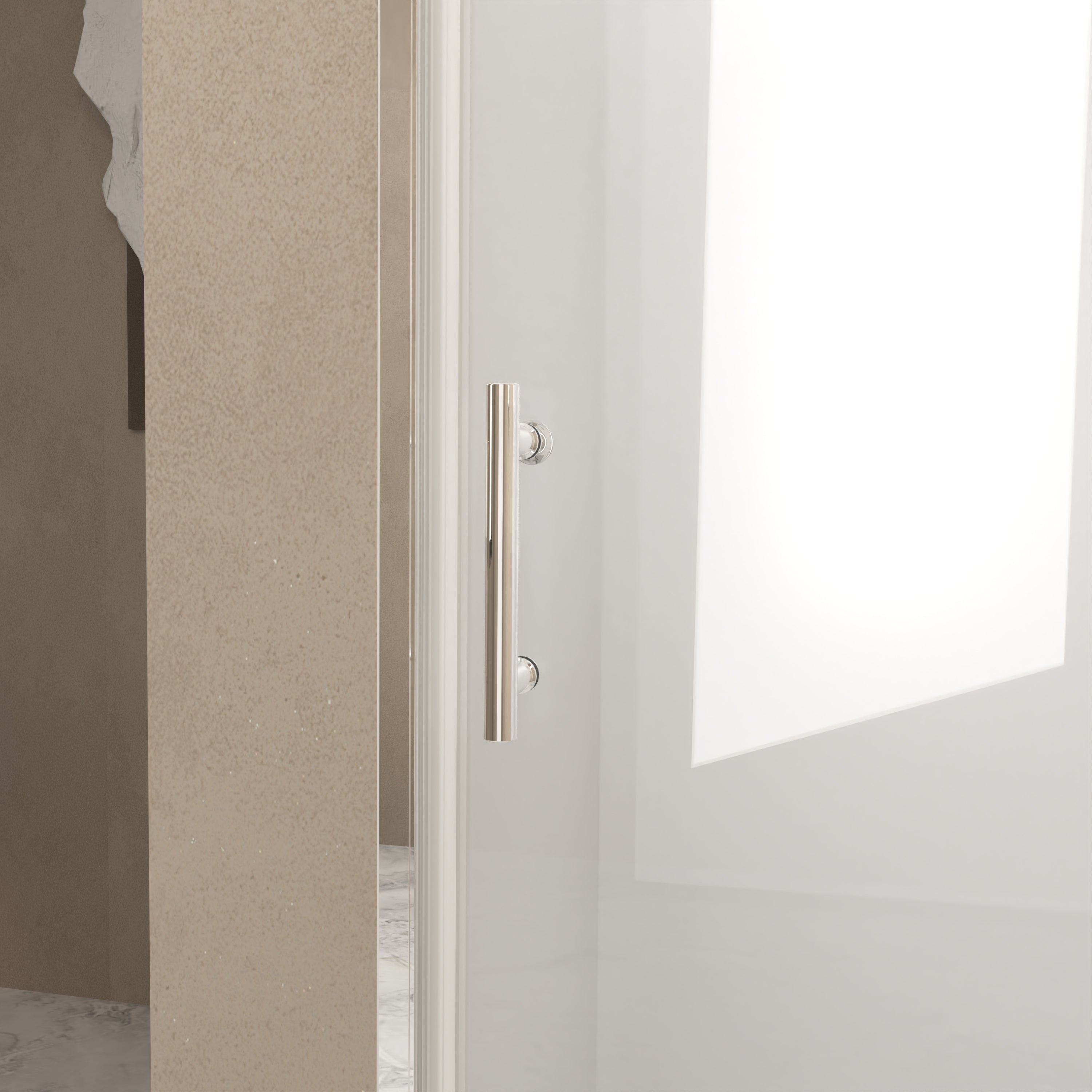29-28" x 72" Bifold Shower Door Tempered Glass Chrome Frame