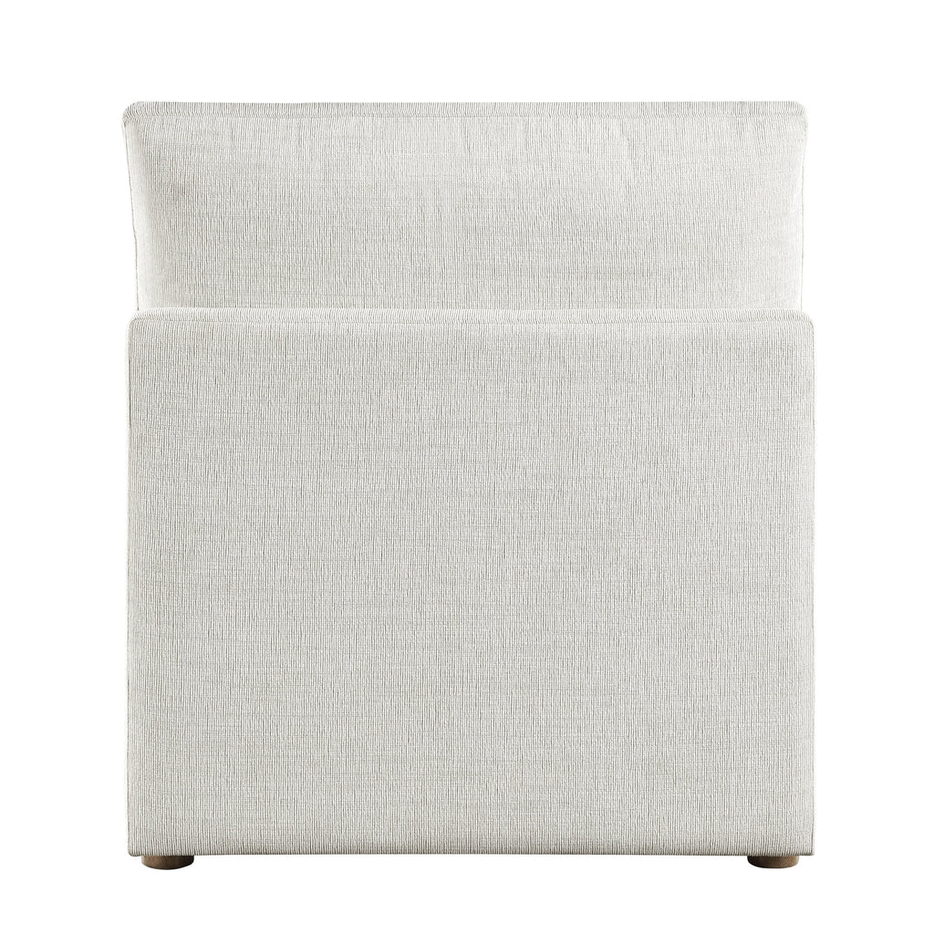 Modern 4-Piece Modular Sectional Beige Fabric Armless
