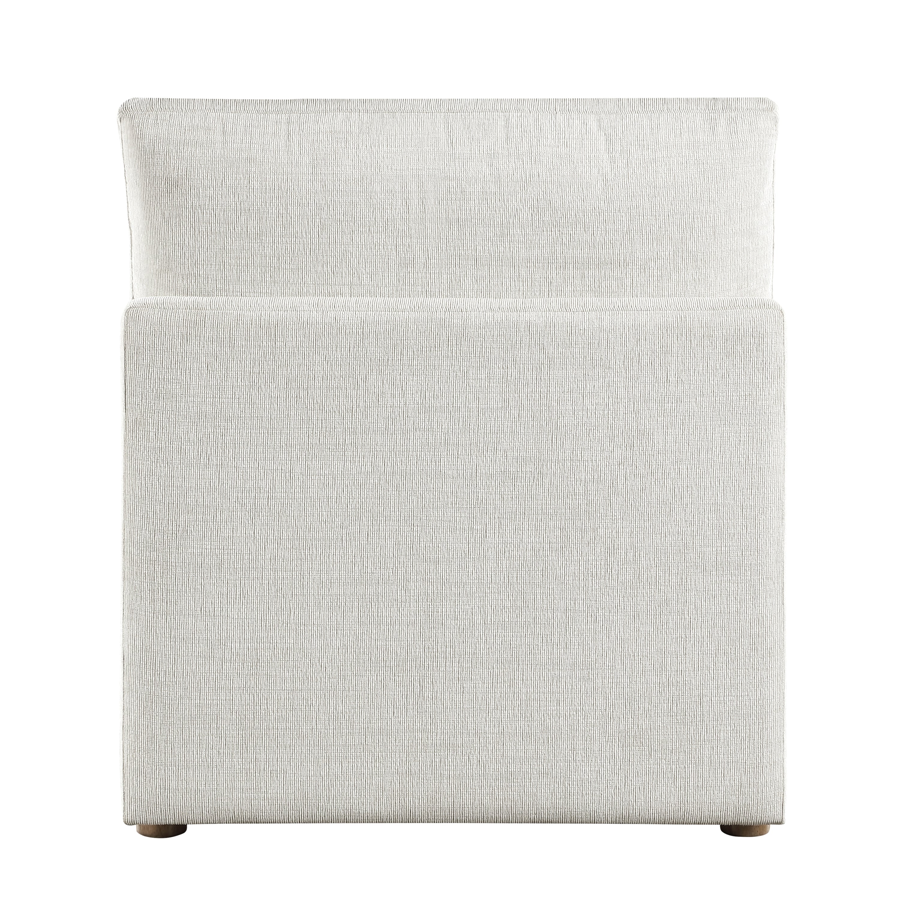 Modern 4-Piece Modular Sectional Beige Fabric Armless