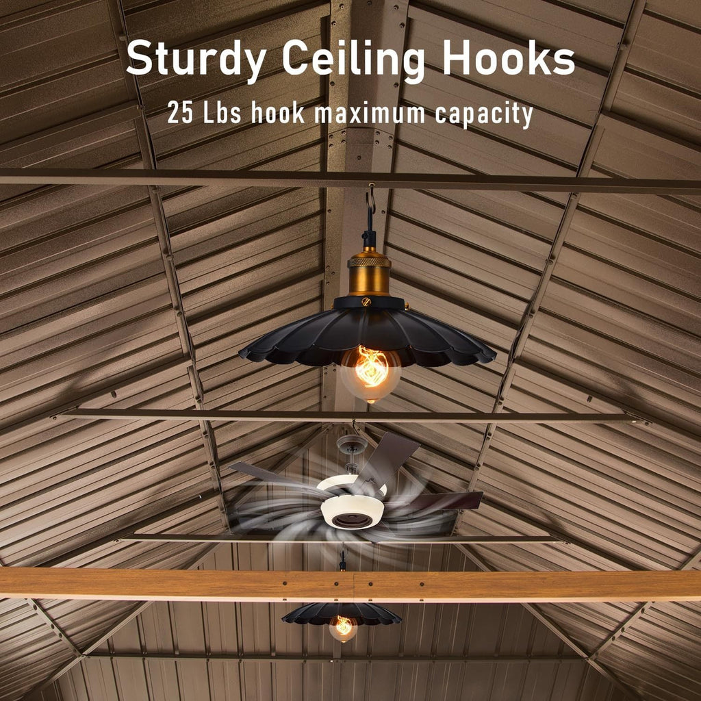 14x22 Ft Hardtop Gazebo Aluminum Frame Gutter System