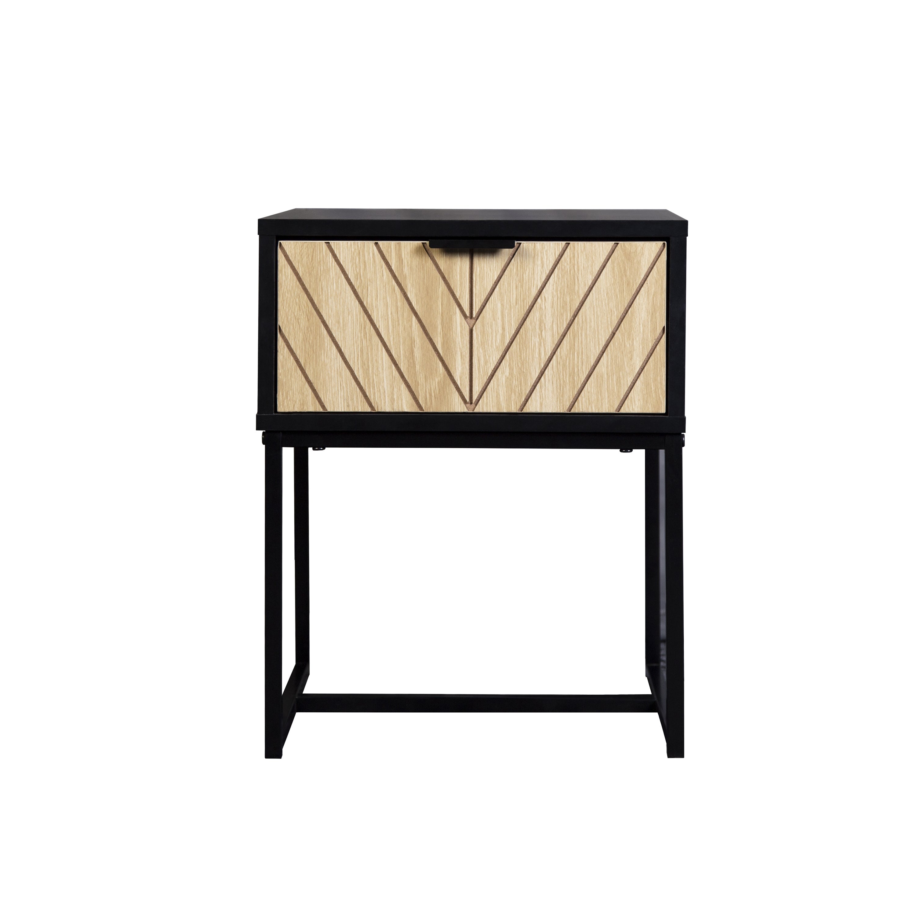 Black Wooden Console Table with Storage Drawer