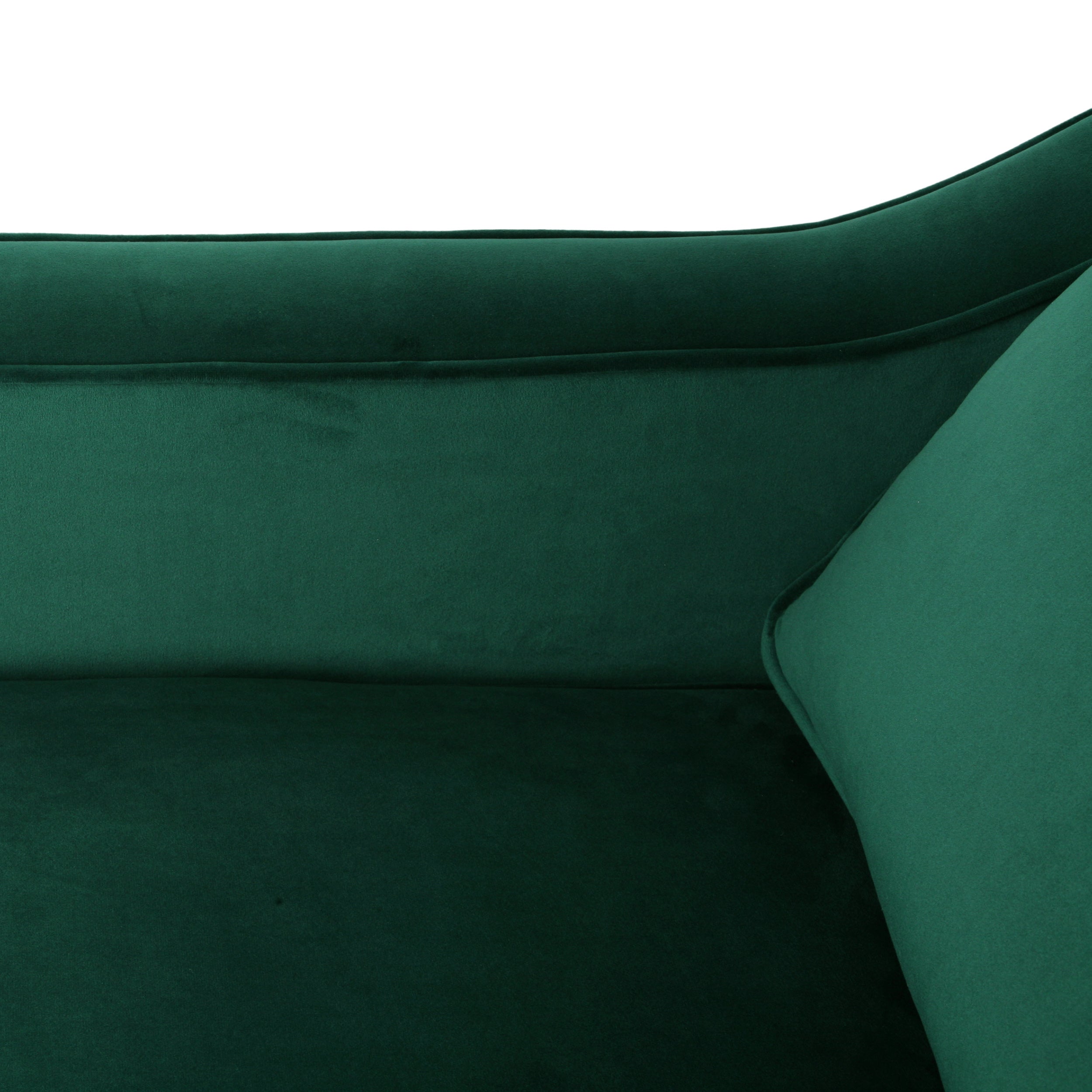 Club Chair Contemporary Velvet Green Birch Legs 31x34x34 In Tonal Piping