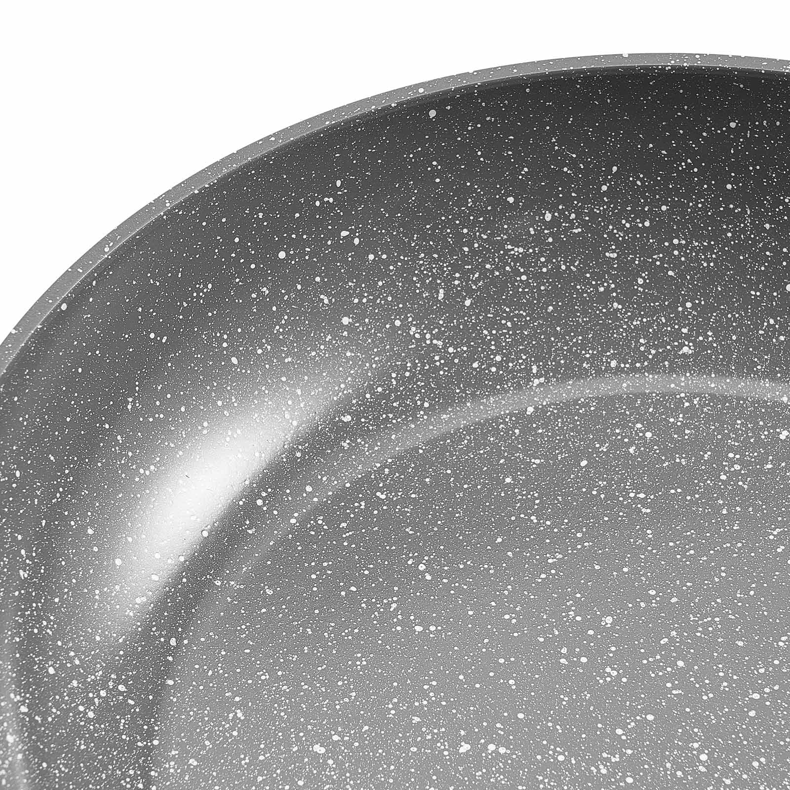 3 Piece Aluminum Skillet Set 8" 10" 12" Pre-Seasoned Grey