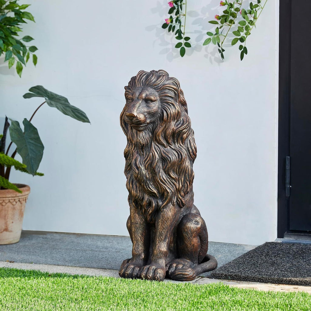 20.5 ft Lion Statue Resin Outdoor Garden Sculpture Decor