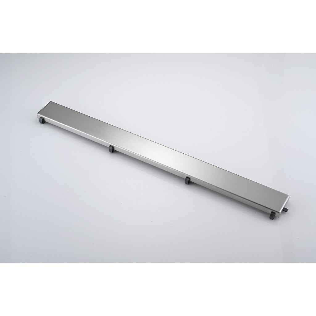 24 Inch Linear Shower Drain with Hair Strainer and Leveling Feet