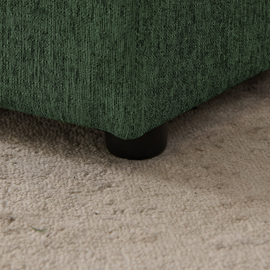 Medium/Large Dog Sofa Wave Backrest Linen Olive Green