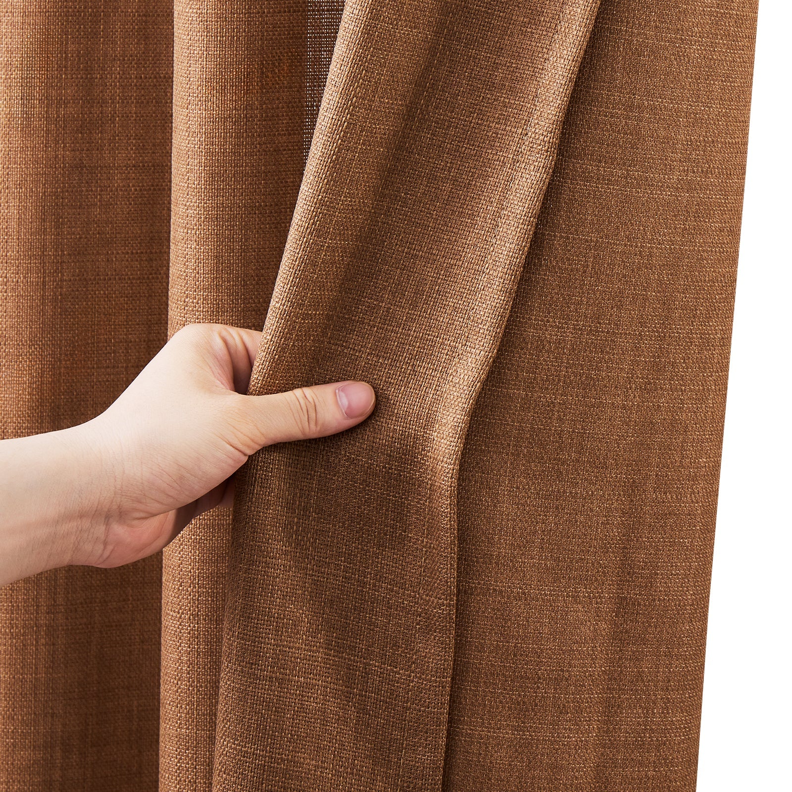 Natural Linen Curtains 52x84 2 Panel Grommet Light Filtering