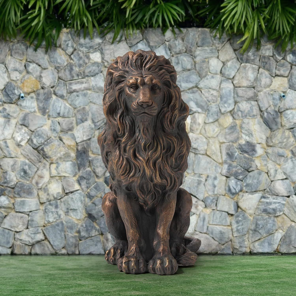 20.5 ft Lion Statue Resin Outdoor Garden Sculpture Decor