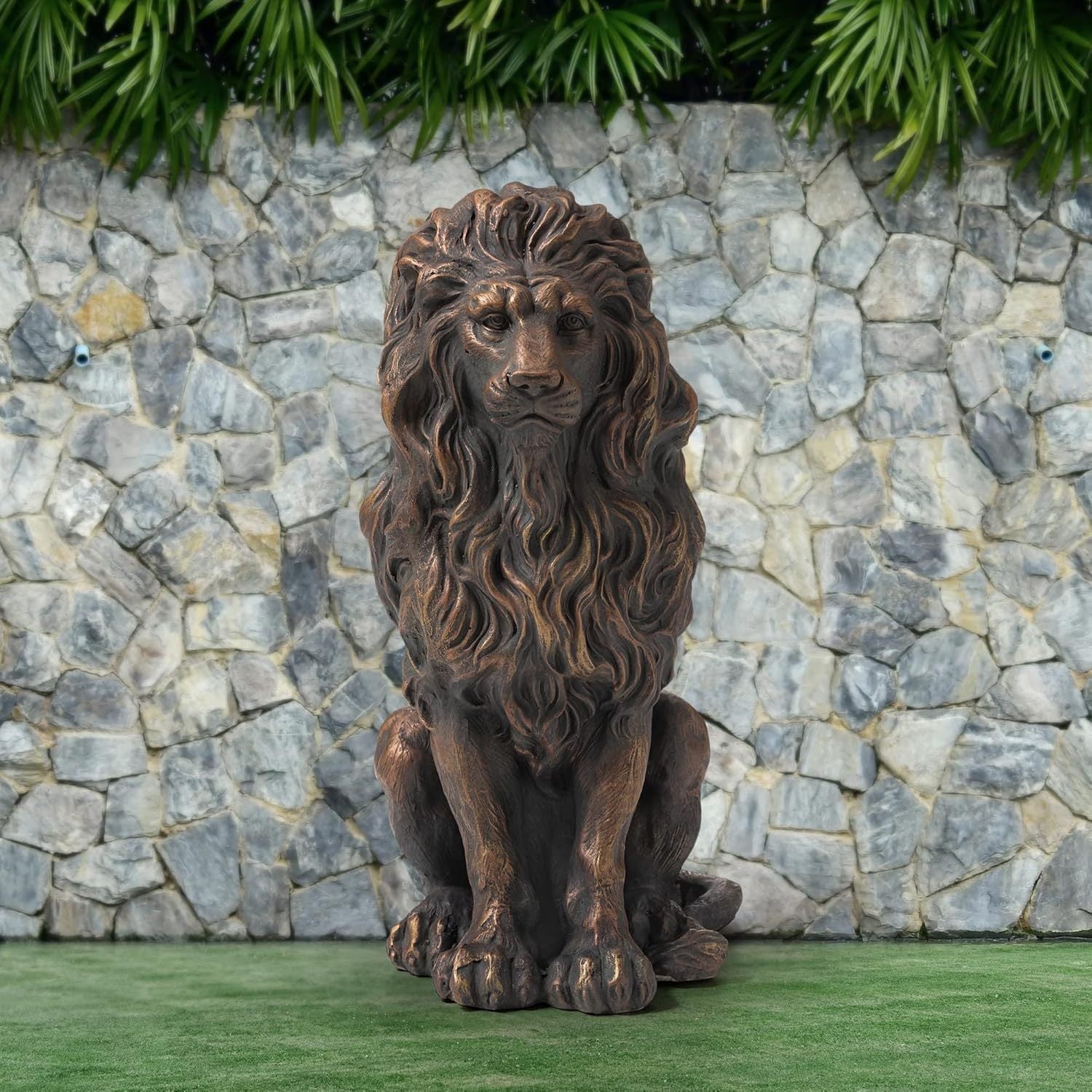 20.5 ft Lion Statue Resin Outdoor Garden Sculpture Decor