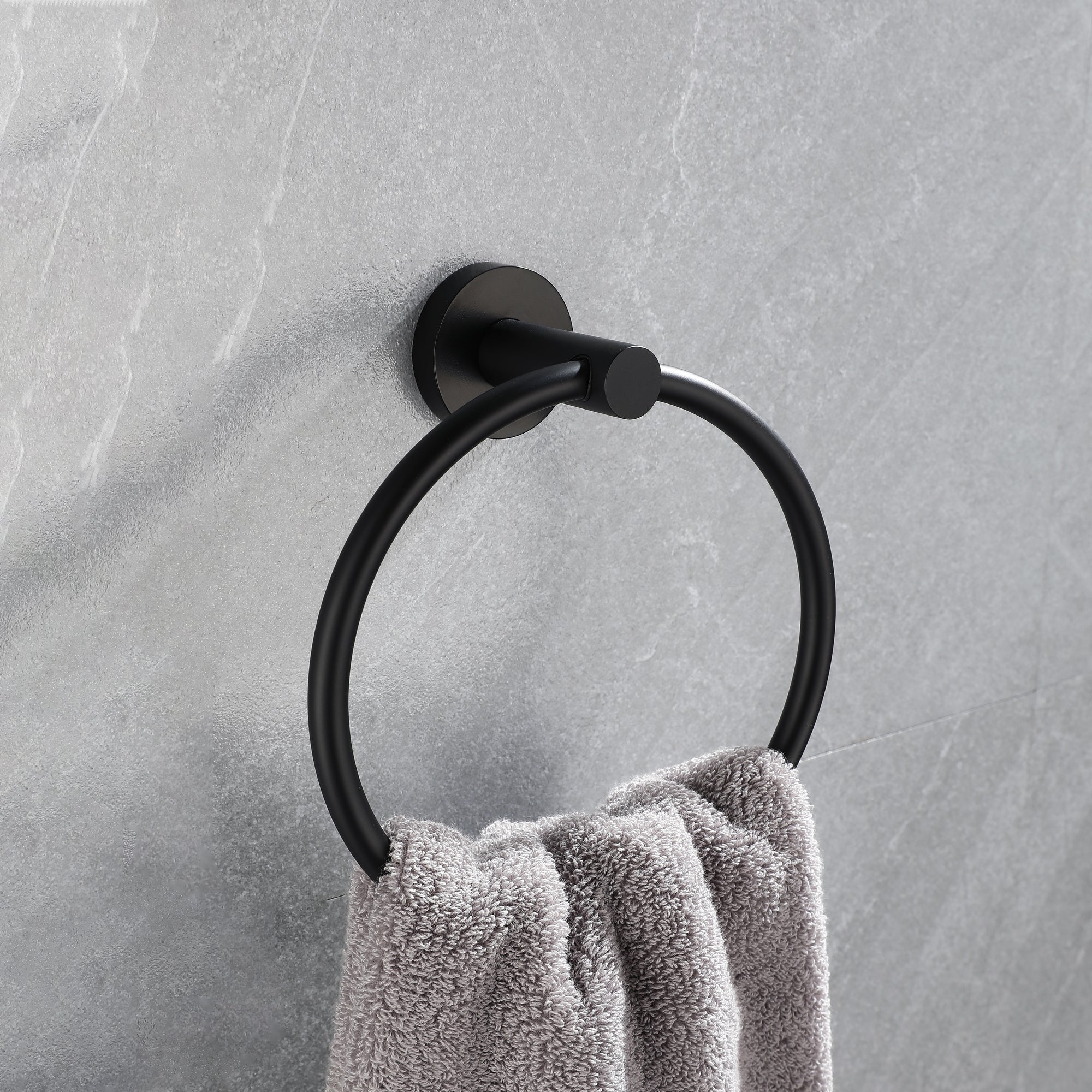 5 Piece Wall Mount Bathroom Towel Rack Set