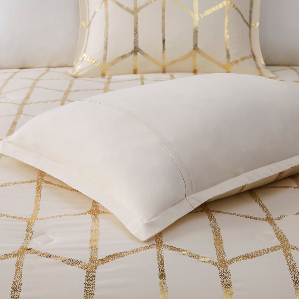 5-Piece King/Cal King 100% Polyester Brushed Printed Comforter Set