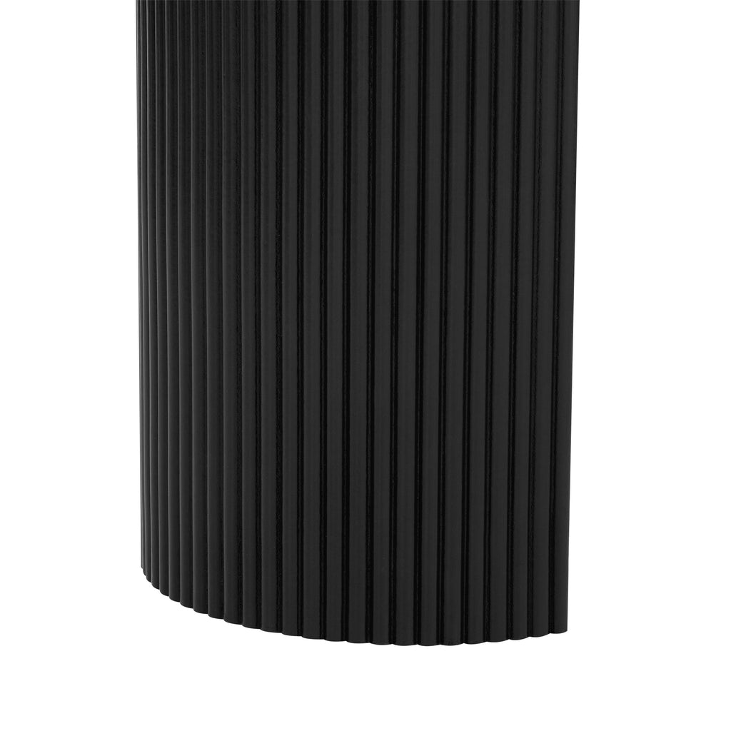 U_STYLE Curved Console Table Vertical Stripe Design
