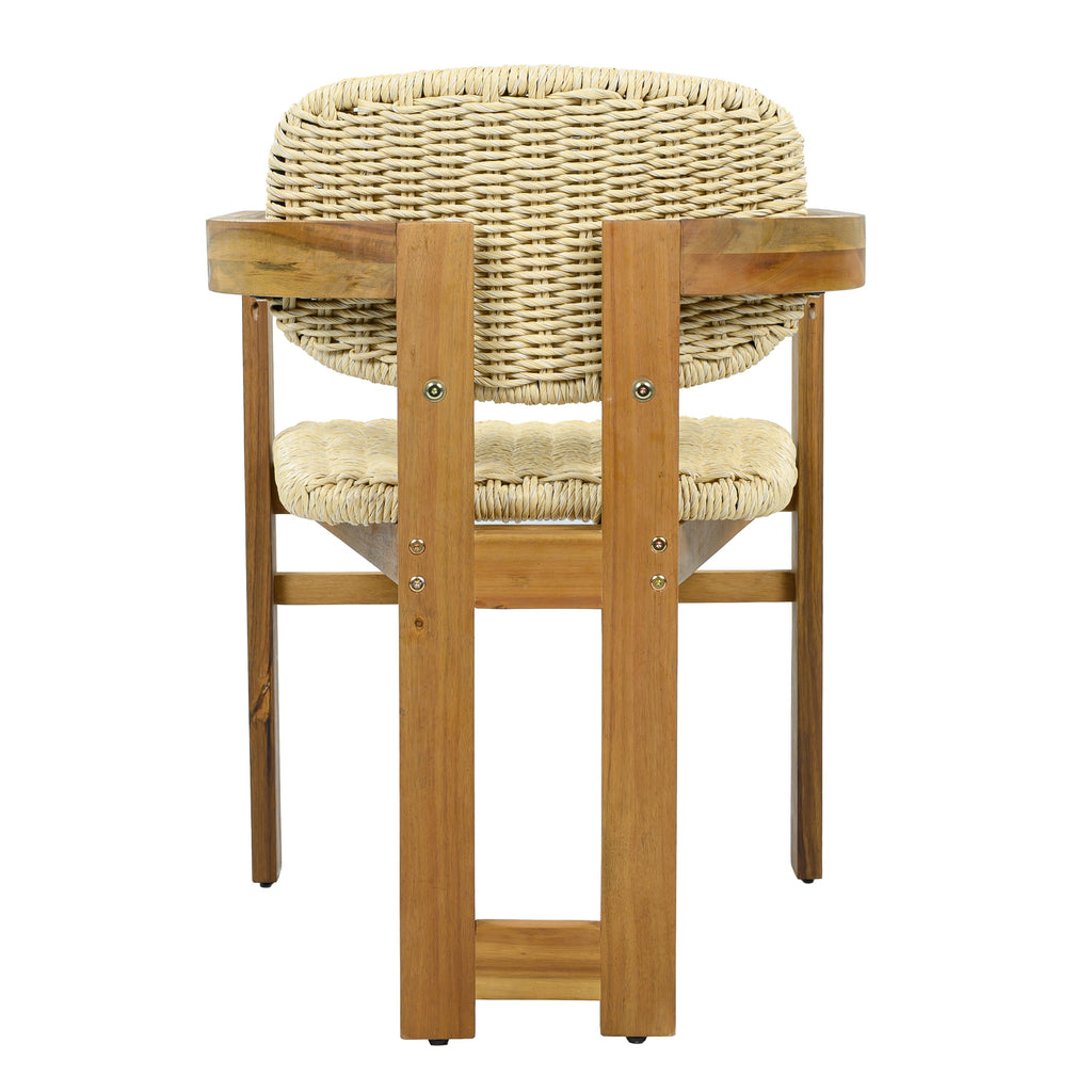 Outdoor Woven Rattan Accent Chairs Set - 2 Person Patio Seating