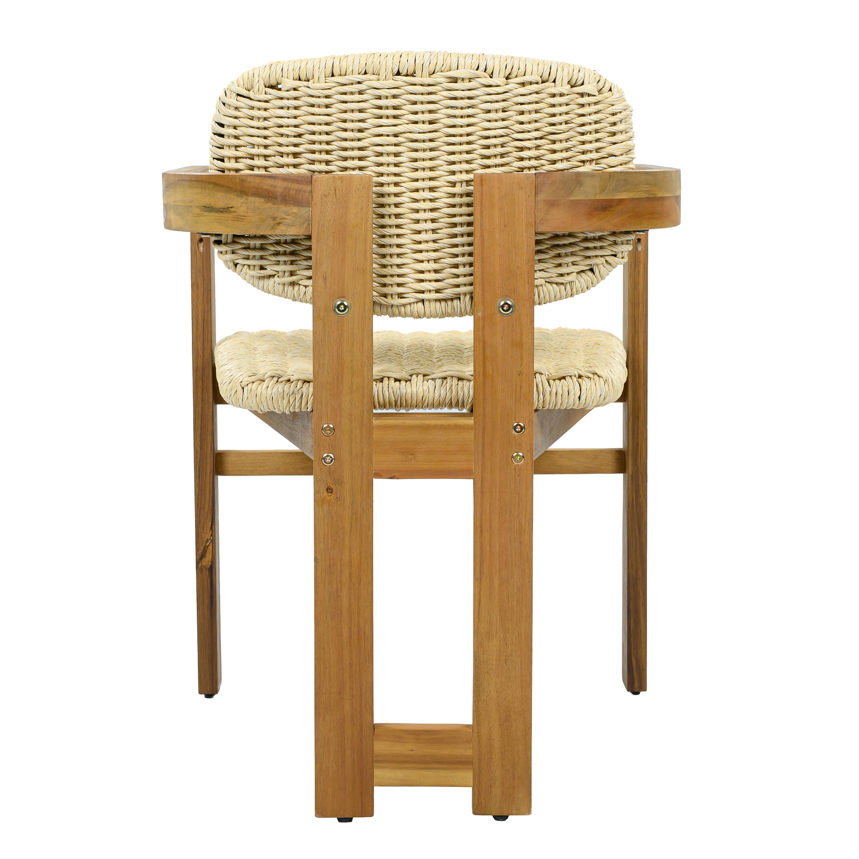 Outdoor Woven Rattan Accent Chairs Set - 2 Person Patio Seating