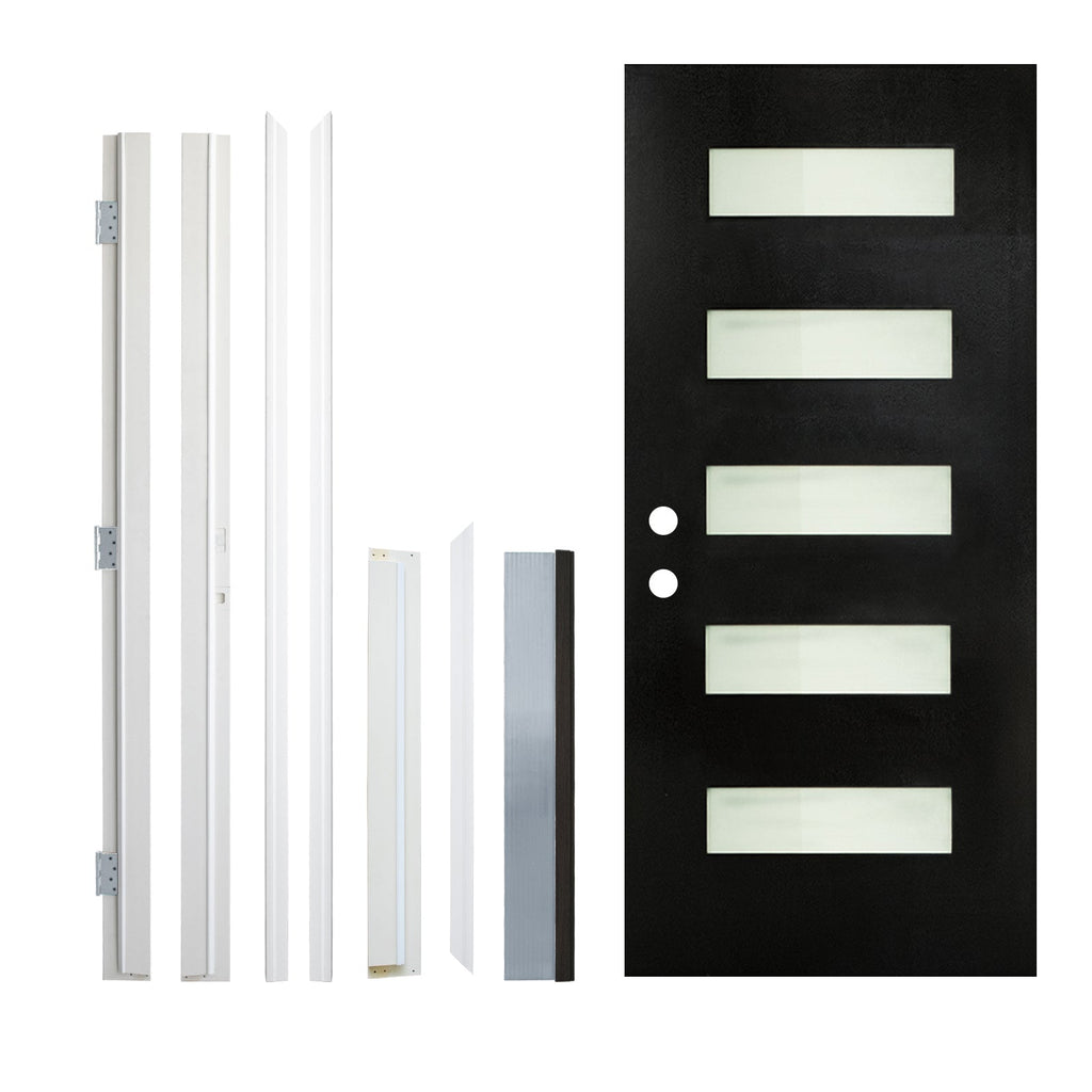 36" x 80" Fiberglass Entry Door Right Hand Inswing Frosted
