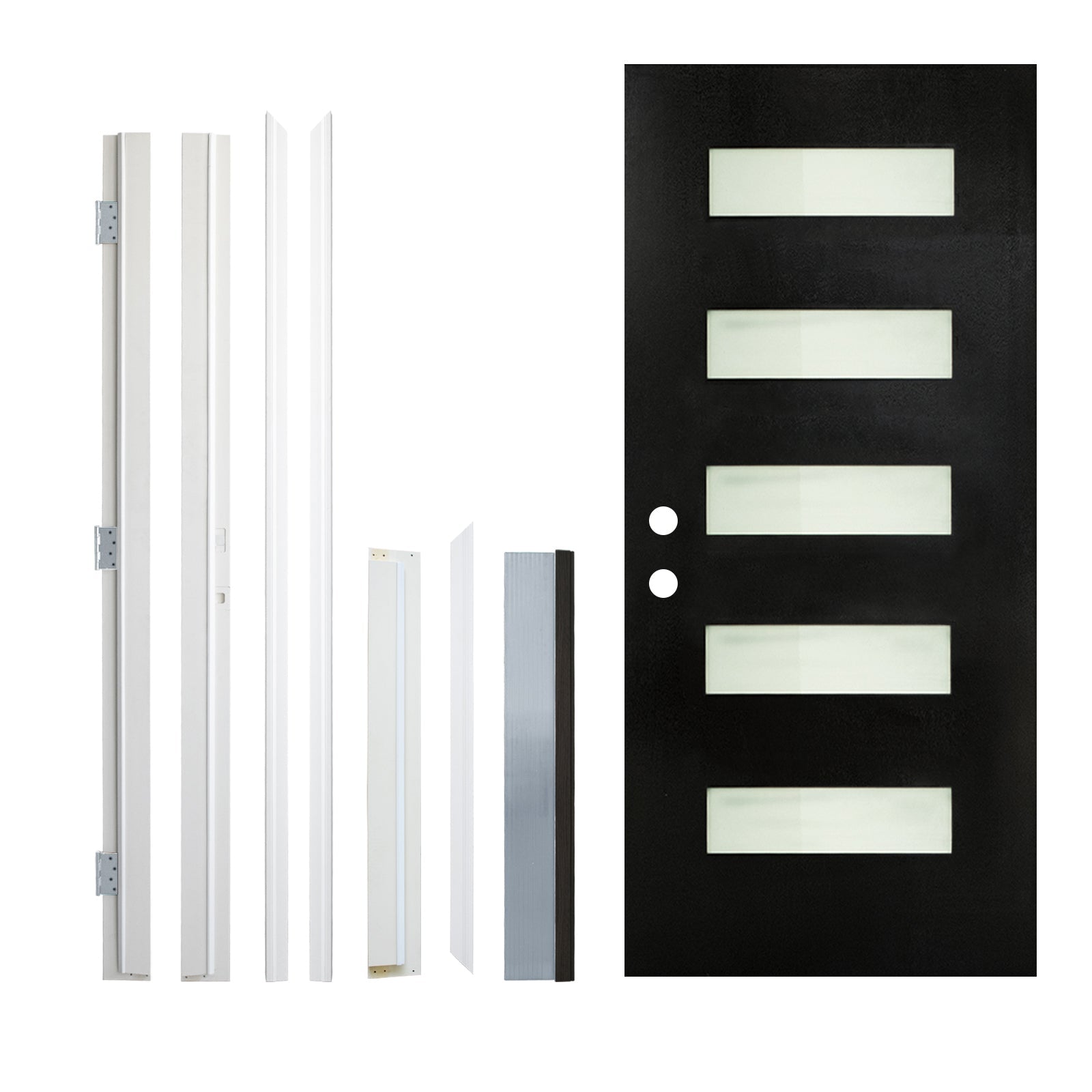 36" x 80" Fiberglass Entry Door Right Hand Inswing Frosted