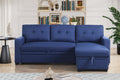 Convertible Upholstered Sectional Sofa with Pull-out Chaise