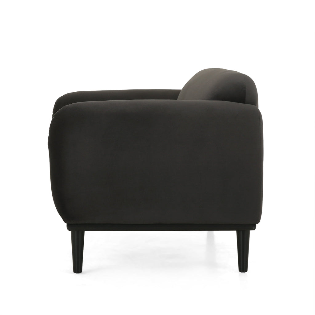 50" Dark Gray Upholstered 2-Seater Loveseat Sofa