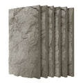 3D Faux Stone Wall Panels 6pc Wainscoting 47x24" Grey