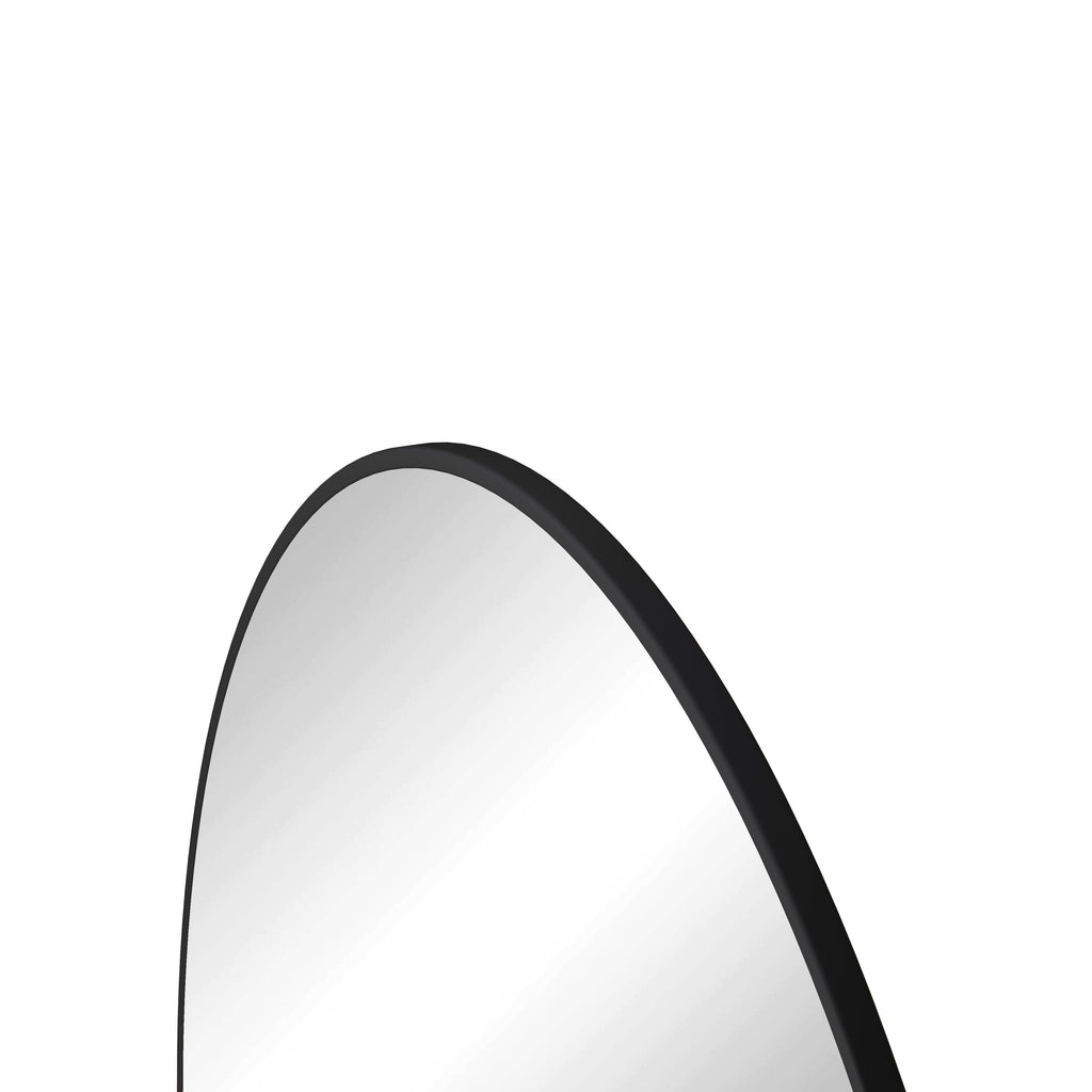 39" Black Circular Metal Wall Mirror for Bathroom Living Room Bedroom