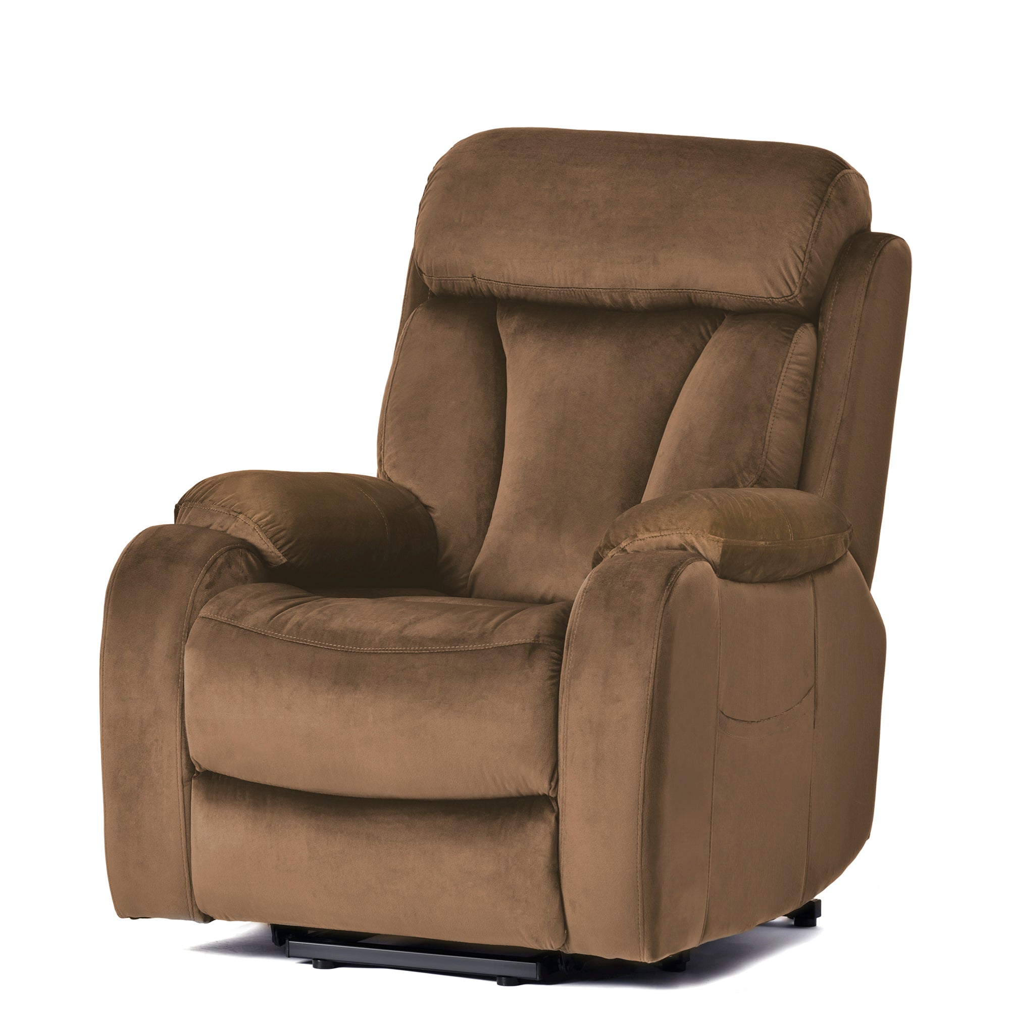 Lift Chair Recliner Power Recline Brown Cashmere for Elderly