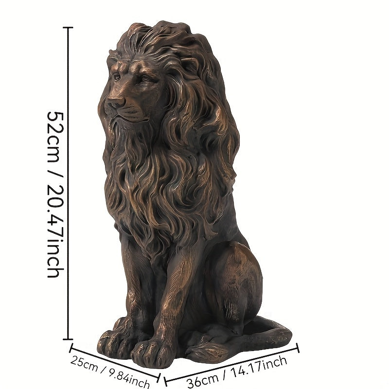 20.5 ft Lion Statue Resin Outdoor Garden Sculpture Decor
