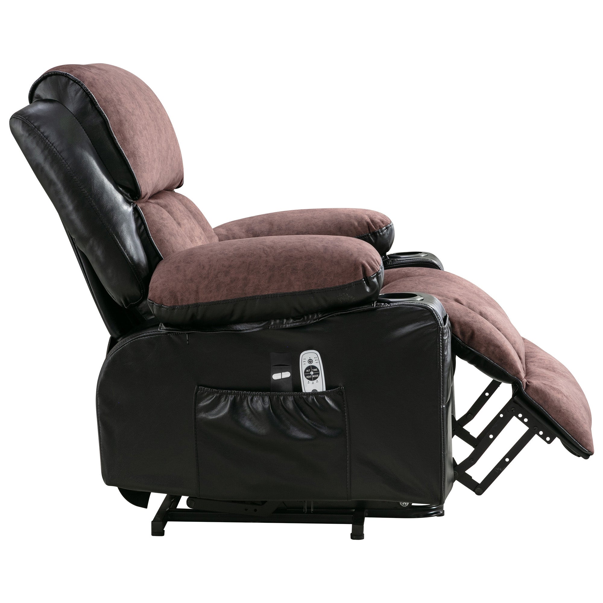 Electric Lift Chair Massage Recliner Heating Vibration USB Black Brown