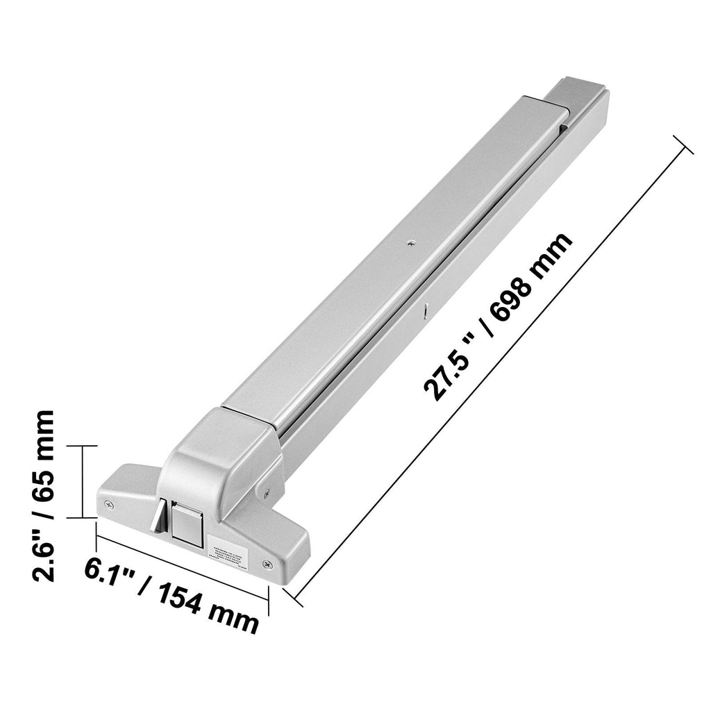 Carbon Steel Panic Bar Exit Door Lock with Lever and Keys