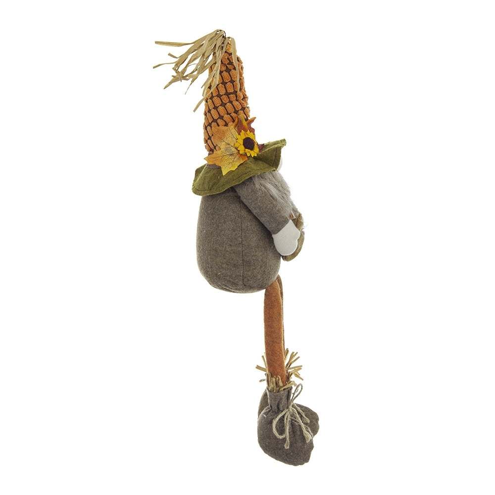 Brown Fabric Gnome With Maple Leaf Fall Harvest Decoration