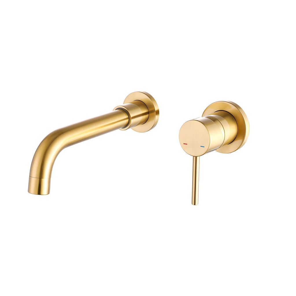 Wall Mount Bathroom Faucet Single Handle Brass Rough-in
