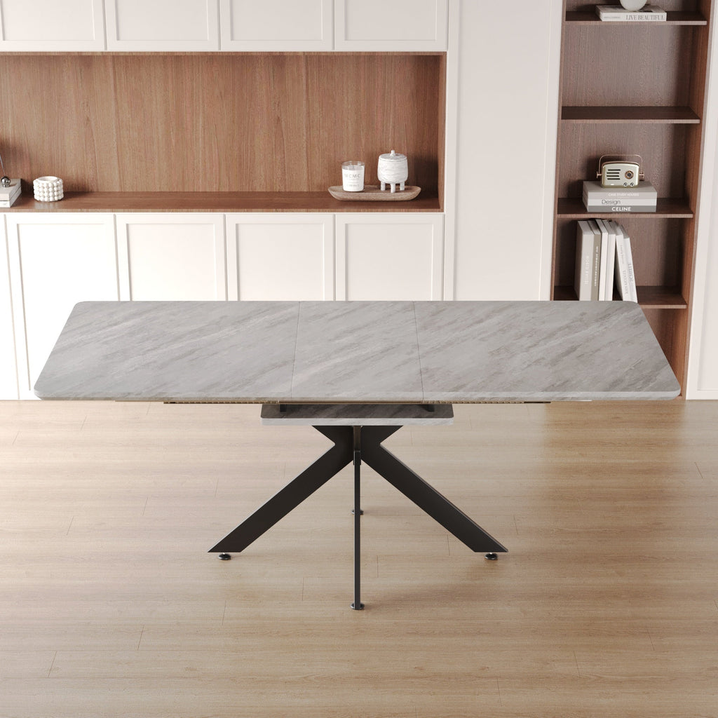 62.4' extendable 78.15' dining Table Set for 6-8 Person for Dining