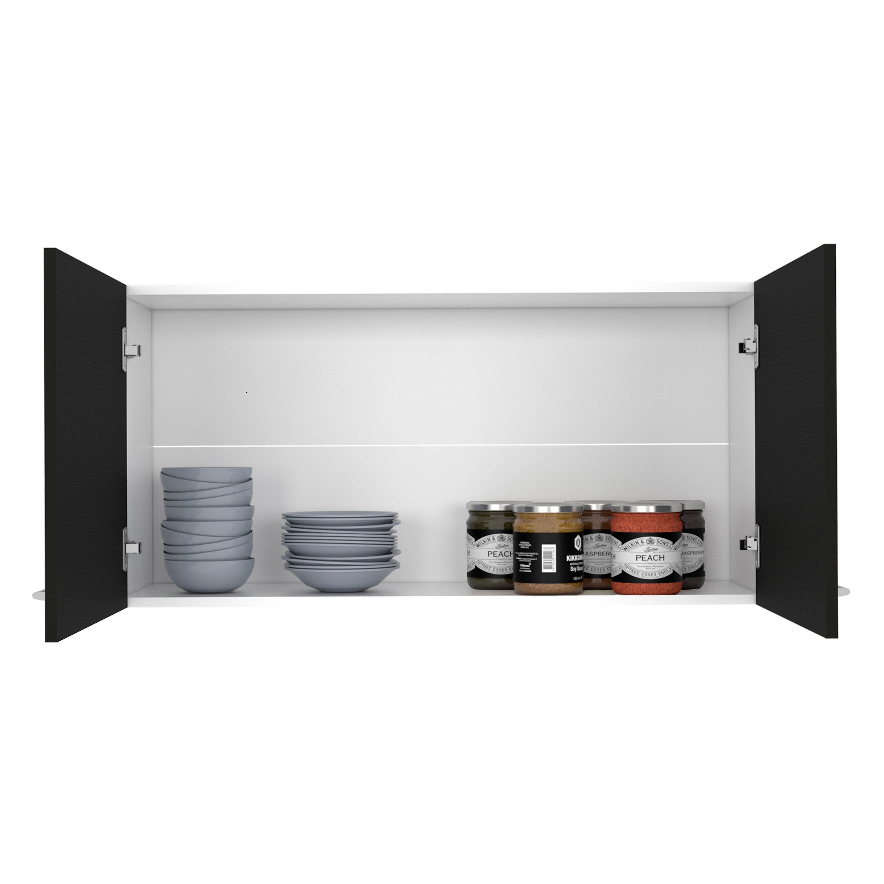Napoles Wall Cabinet Two Shelves Double Door