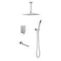 Shower System Combo 16" Head Hand Shower Tub Spout