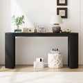 U_STYLE Curved Console Table Vertical Stripe Design