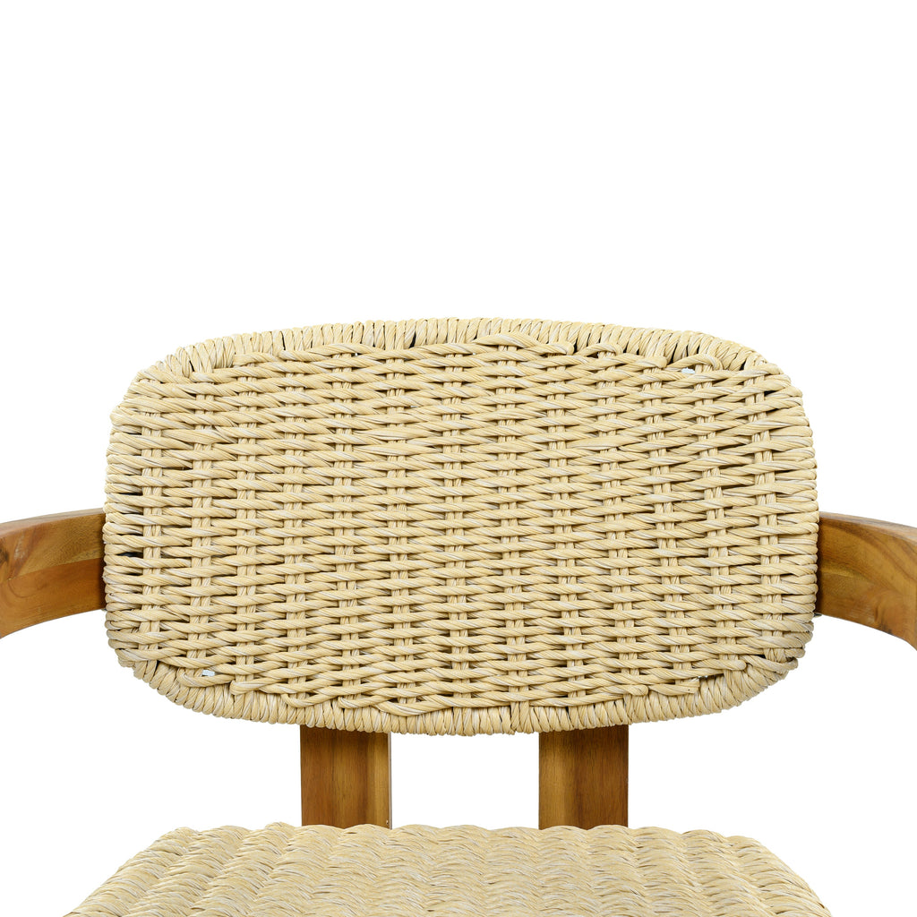 Outdoor Woven Rattan Accent Chairs Set - 2 Person Patio Seating