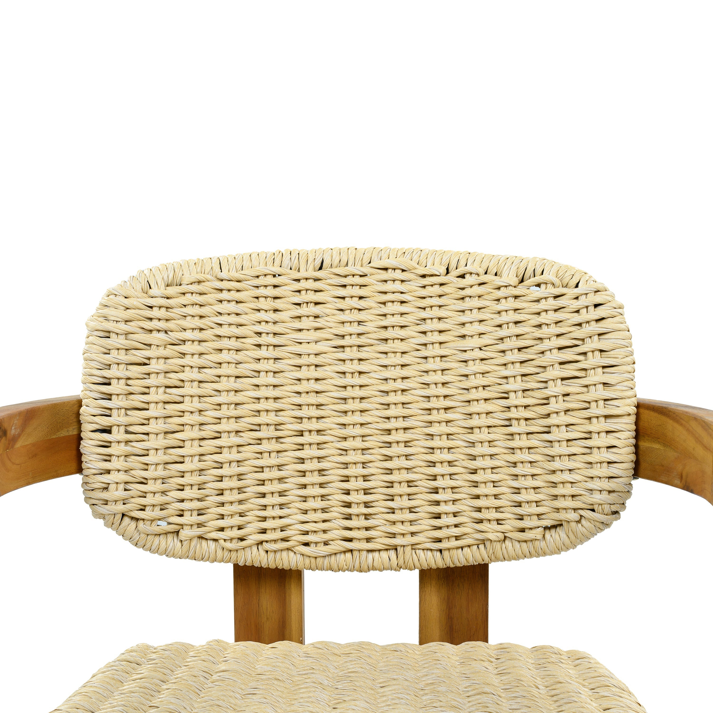 Outdoor Woven Rattan Accent Chairs Set - 2 Person Patio Seating