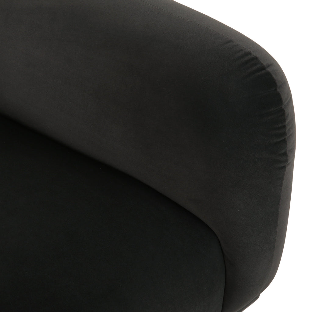 50" Dark Gray Upholstered 2-Seater Loveseat Sofa