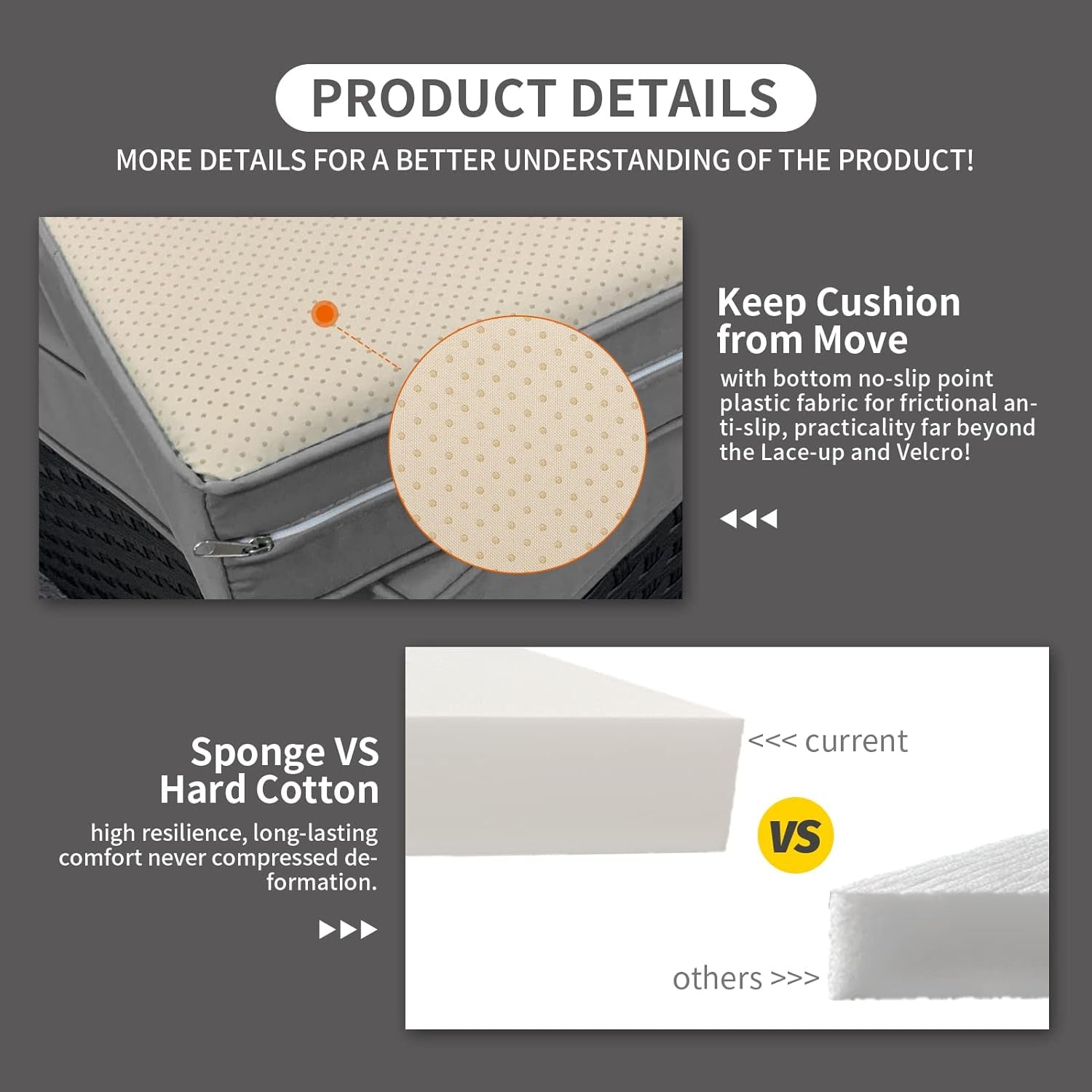 9 Pcs Patio Sectional Outdoor Furniture 45 Inches Fire Pit Outdoor Sectional Patio Furniture 60000 BTU Steel Propane Fire Pit Table Glass Wind Guard No-Slip 5" Cushions Waterproof Covers, Grey