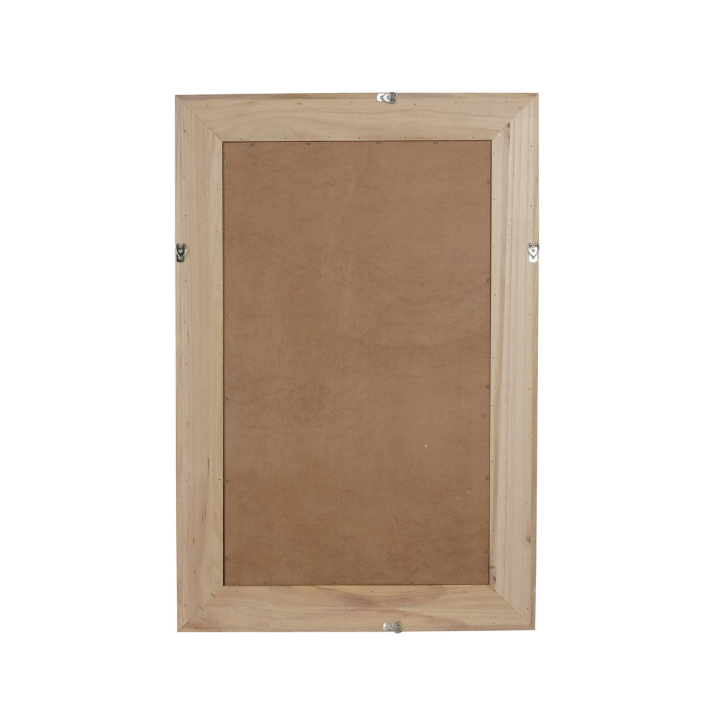24x36 Rattan Rectangle Wood Frame Mirror
