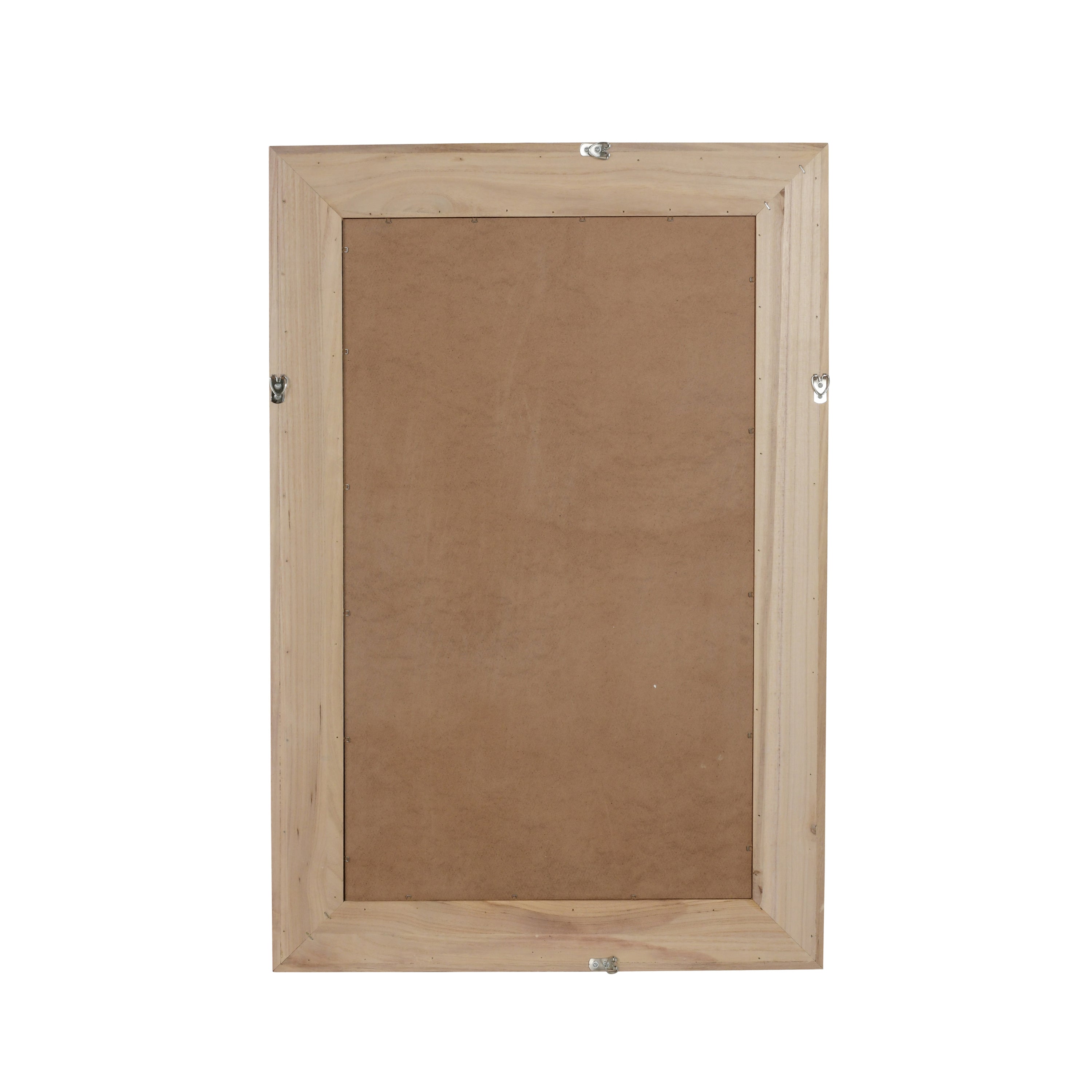 24x36 Rattan Rectangle Wood Frame Mirror