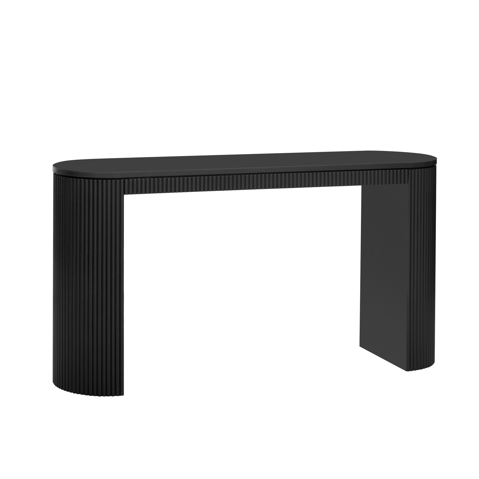U_STYLE Curved Console Table Vertical Stripe Design